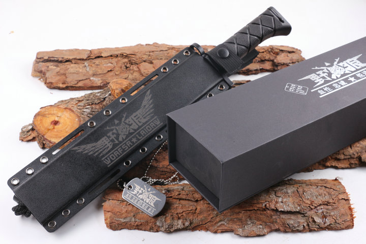 US Wolf scott sword bayonet machete army knife with LED flashlight and knife sharpener UD404878
